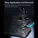 Протектор за Камерата на iPhone 18 Pro Max/ 18 Pro, ESR Armorite Camera Lens Glass, Черен (7)
