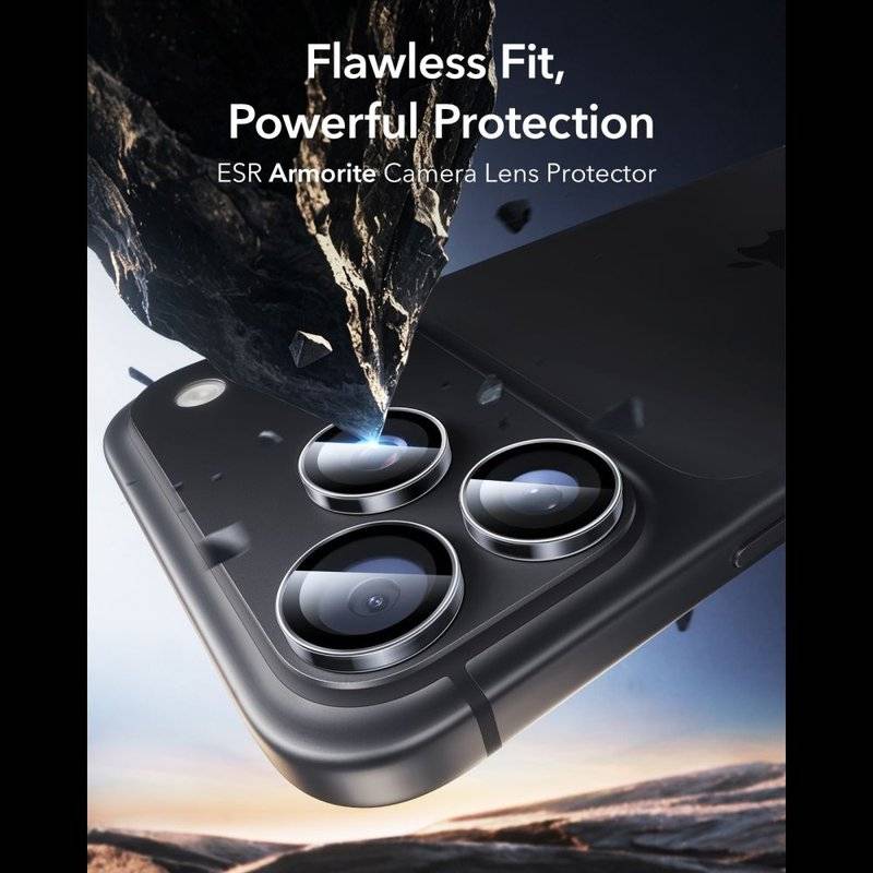 Протектор за Камерата на iPhone 18 Pro Max/ 18 Pro, ESR Armorite Camera Lens Glass, Прозрачен (3)