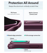 Magsafe Калъф за iPhone 18 Pro/ 17 Pro, ESR Classic Hybrid Kickstand Frosted Mag Case, Бордо (5)