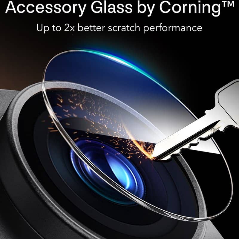 Протектор за Камерата на iPhone 18 Pro, ESR Armorite Pro Cam Glass, Черен (7)