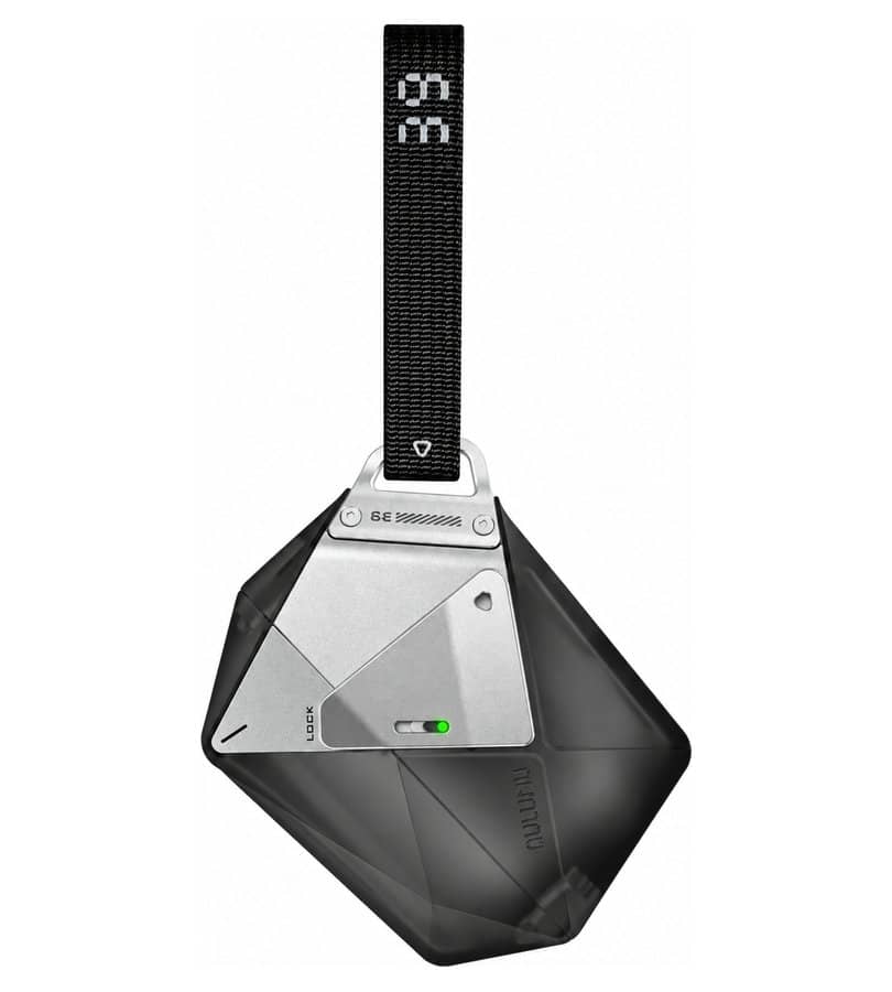 Противоударен Калъф за Apple AirPods 3 Pro, Aulumu A39 Geometric Lock&Lanyard Case, Черен (9)
