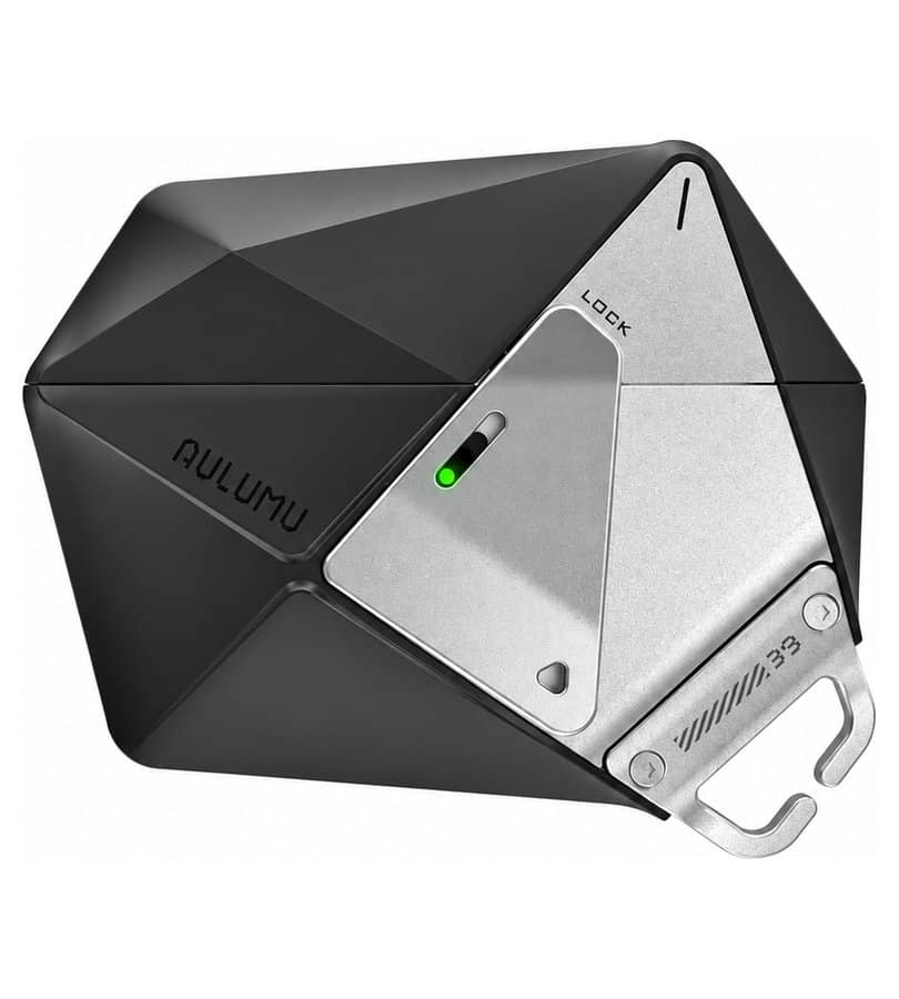 Противоударен Калъф за Apple AirPods 3 Pro, Aulumu A39 Geometric Lock&Lanyard Case, Черен (10)
