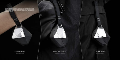 Противоударен Калъф за Apple AirPods 3 Pro, Aulumu A39 Geometric Lock&Lanyard Case, Черен (5)