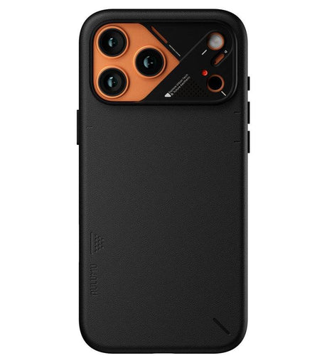 Magsafe Кожен Калъф за iPhone 17 Pro, Aulumu A17 Vegan Leather Case, Черен (3)