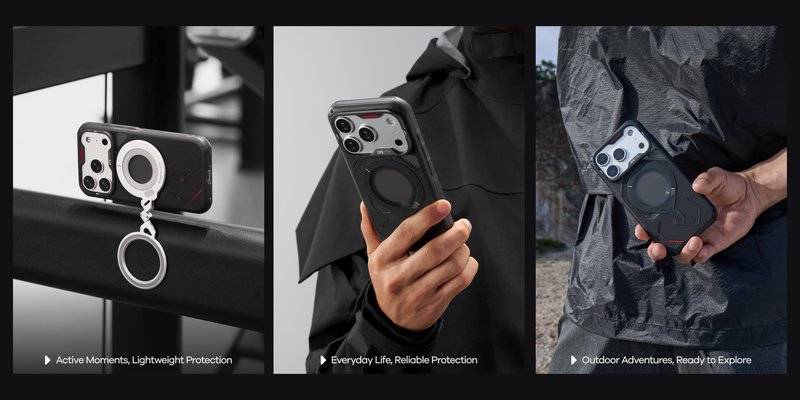 Magsafe Противоударен Kалъф за iPhone 18 Pro Max, Aulumu A18 Rugged Outdoor Case, Сив (9)