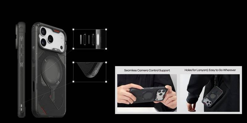 Magsafe Противоударен Kалъф за iPhone 18 Pro, Aulumu A18 Rugged Outdoor Case, Сив (7)