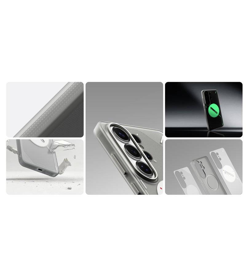 Magsafe Матов Kалъф за Samsung S26 Ultra, Aulumu S26U Frosted Case, Сив (13)