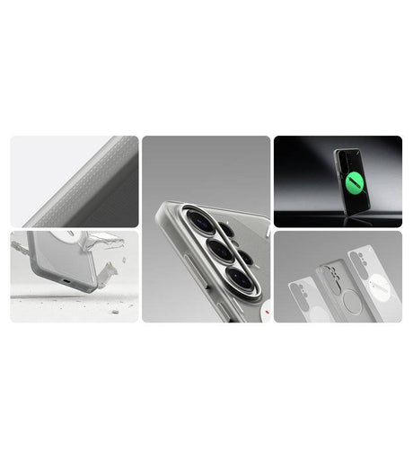 Magsafe Матов Kалъф за Samsung S26 Ultra, Aulumu S26U Frosted Case, Сив (13)