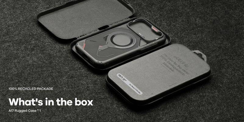 Magsafe Противоударен Kалъф за iPhone 17 Pro, Aulumu A17 Rugged Case, Сив (15)