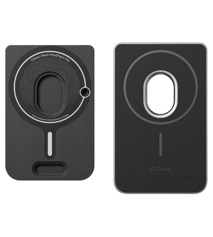 Magsafe Карбонов Калъф за Plaud Note/ Note Pro, Pitaka Sleeve&Charger Black/Grey, Черен (4)