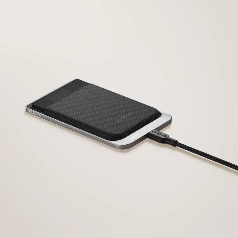 Magsafe Карбонов Калъф за Plaud Note/ Note Pro, Pitaka Sleeve&Charger Black/Grey, Черен (7)