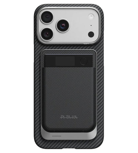 Magsafe Карбонов Калъф за Plaud Note/ Note Pro, Pitaka Sleeve&Charger Black/Grey, Черен (6)