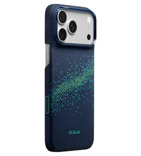 Magsafe Калъф за iPhone 18 Pro Max/ 17 Pro Max, Pitaka Edge Case Milky Way Galaxy2.0 Nearfield Blue-01, Син