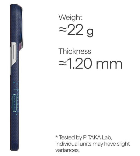 Magsafe Калъф за iPhone 18 Pro Max/ 17 Pro Max, Pitaka Edge Case Milky Way Galaxy2.0 Nearfield Blue-01, Син (5)
