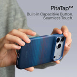 Magsafe Калъф за iPhone 18 Pro Max/ 17 Pro Max, Pitaka Edge Case Moonrise2.0 1001 Nights Midnight-01, Син (7)