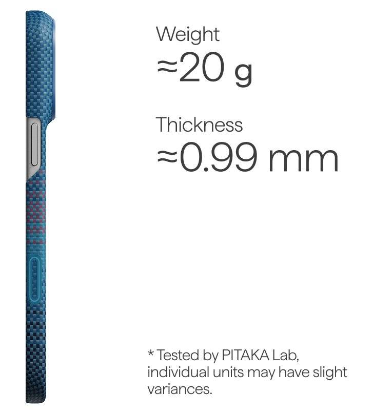Magsafe Калъф за iPhone 18 Pro Max/ 17 Pro Max, Pitaka Edge Case Moonrise2.0 1001 Nights Midnight-01, Син (5)