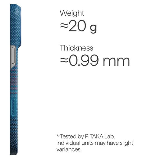 Magsafe Калъф за iPhone 18 Pro Max/ 17 Pro Max, Pitaka Edge Case Moonrise2.0 1001 Nights Midnight-01, Син (5)