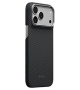 Magsafe Калъф за iPhone 18 Pro Max/ 17 Pro Max, Pitaka Edge Case Black/Grey, Черен
