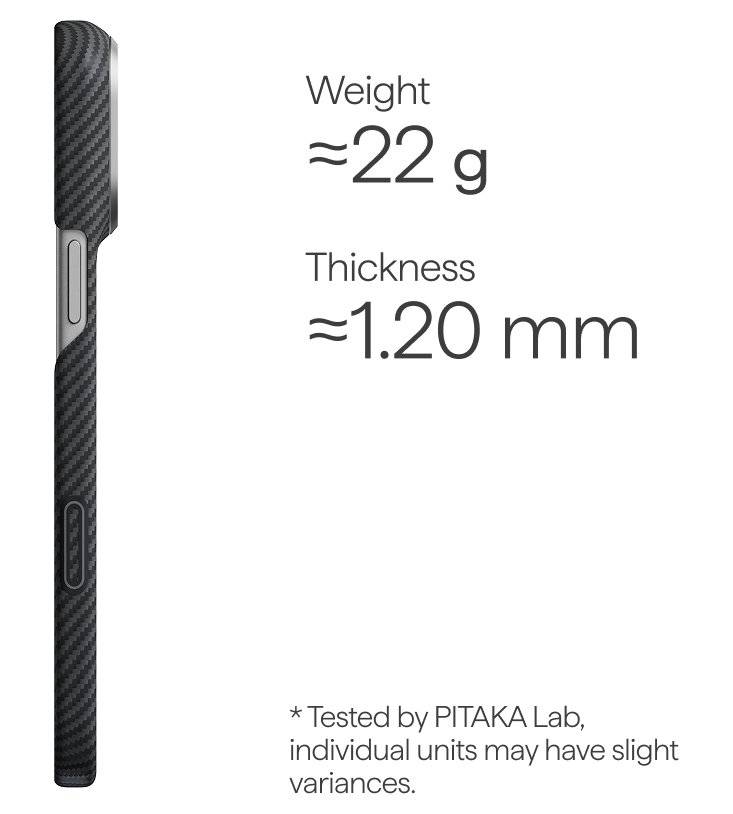 Magsafe Калъф за iPhone 18 Pro Max/ 17 Pro Max, Pitaka Edge Case Black/Grey, Черен (4)