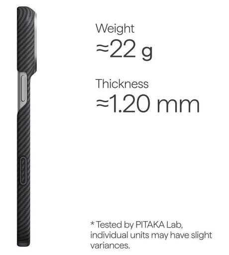 Magsafe Калъф за iPhone 18 Pro Max/ 17 Pro Max, Pitaka Edge Case Black/Grey, Черен (4)