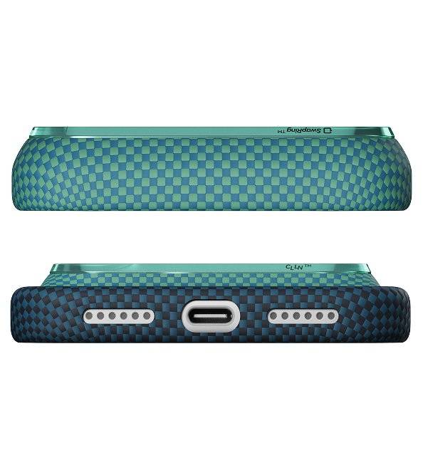 Magsafe Калъф за iPhone 18 Pro Max/ 17 Pro Max, Pitaka Edge Case Over the Horizon2.0 Summer Noon-02, Син (4)