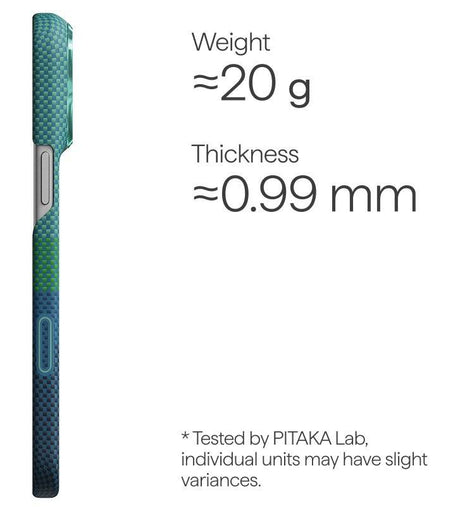 Magsafe Калъф за iPhone 18 Pro/17 Pro, Pitaka Edge Case Over the Horizon2.0 Summer Noon-02, Зелен (5)
