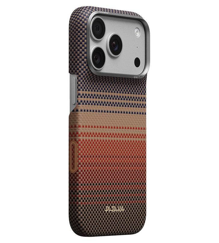 Magsafe Калъф за iPhone 18 Pro/ 17 Pro, Pitaka Edge Case Sunset, Кафяв