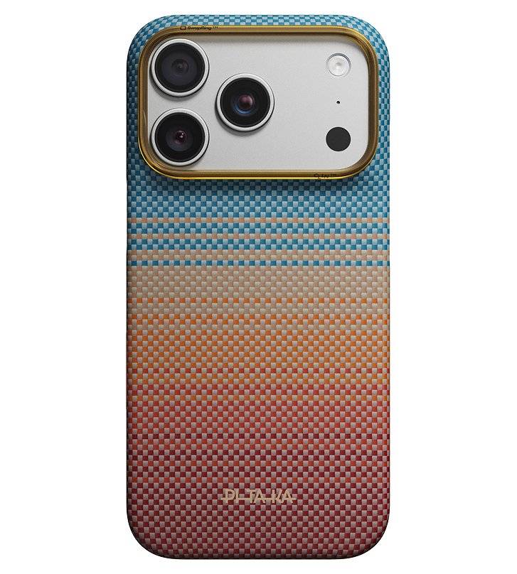 Magsafe Калъф за iPhone 18 Pro/ 17 Pro, Pitaka Edge Case Sunset2.0 California Dream01, Кафяв (2)