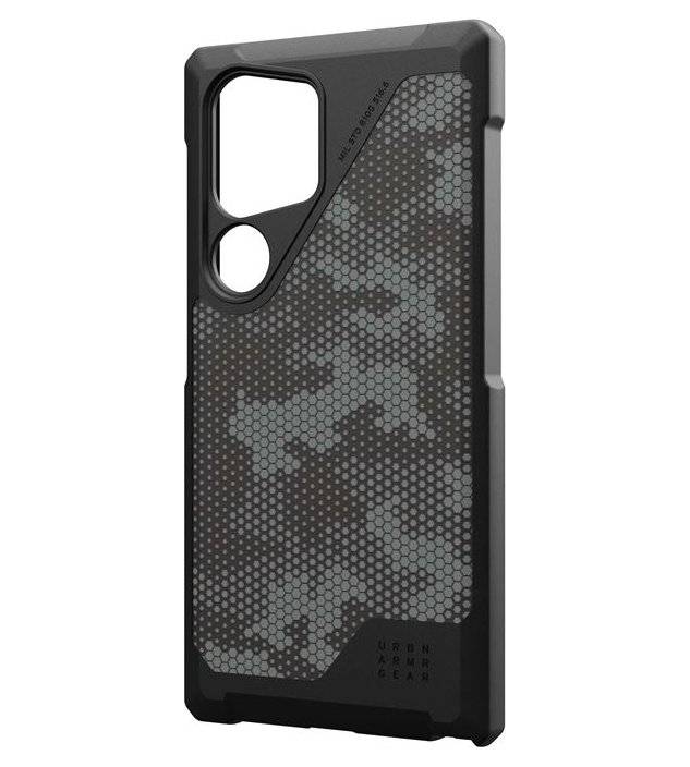 Magsafe Калъф за Samsung S24 Ultra, UAG Metropolis LT Magnet Micro Hex Camo Case Graphite, Сив (2)