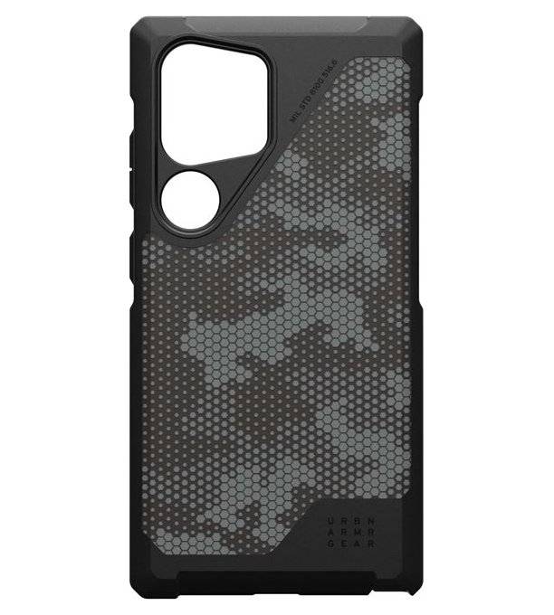 Magsafe Калъф за Samsung S24 Ultra, UAG Metropolis LT Magnet Micro Hex Camo Case Graphite, Сив
