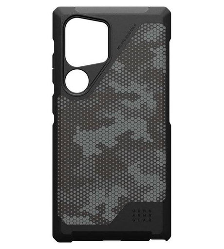 Magsafe Калъф за Samsung S24 Ultra, UAG Metropolis LT Magnet Micro Hex Camo Case Graphite, Сив
