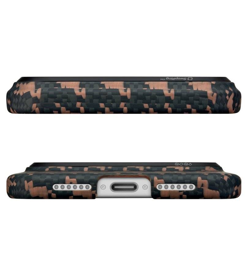 Magsafe Калъф за iPhone 17 Pro, Pitaka Edge Happiness Rides Case Ebon Kylin, Черен (5)