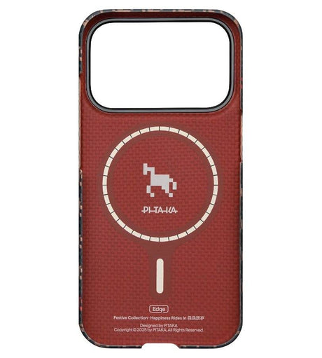 Magsafe Калъф за iPhone 17 Pro, Pitaka Edge Happiness Rides Case Ebon Kylin, Черен (3)