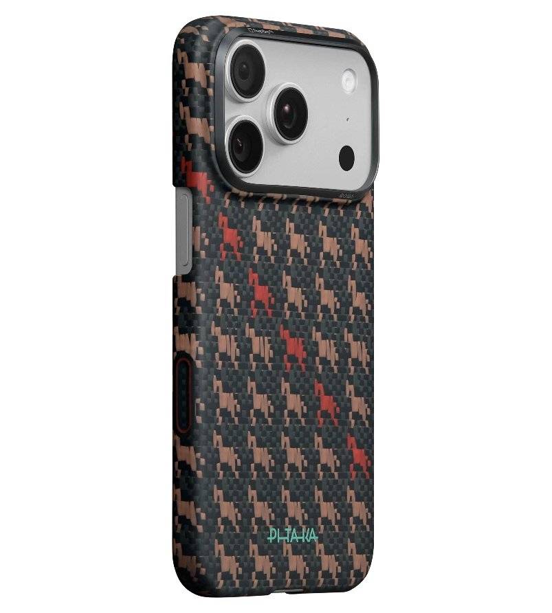 Magsafe Калъф за iPhone 17 Pro, Pitaka Edge Happiness Rides Case Ebon Kylin, Черен