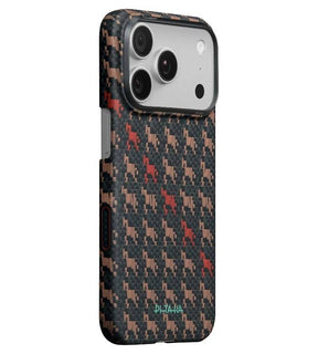 Magsafe Калъф за iPhone 17 Pro, Pitaka Edge Happiness Rides Case Ebon Kylin, Черен