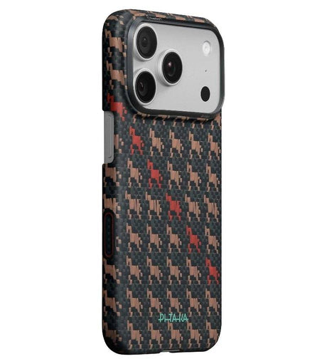 Magsafe Калъф за iPhone 17 Pro, Pitaka Edge Happiness Rides Case Ebon Kylin, Черен
