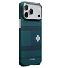 Magsafe Калъф за iPhone 17 Pro, Pitaka Edge Flora in Grid Case Forest Dawn, Зелен
