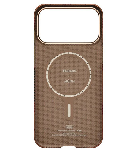 Magsafe Калъф за iPhone 17 Pro, Pitaka Edge Harvard Case Crimson, Червен (3)