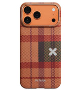 Magsafe Калъф за iPhone 17 Pro, Pitaka Edge Harvard Case Crimson, Червен (2)