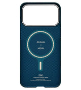 Magsafe Калъф за iPhone 17 Pro Max, Pitaka Edge Flora in Grid Case Forest Dawn, Зелен (3)