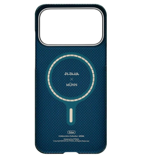 Magsafe Калъф за iPhone 17 Pro Max, Pitaka Edge Flora in Grid Case Forest Dawn, Зелен (3)
