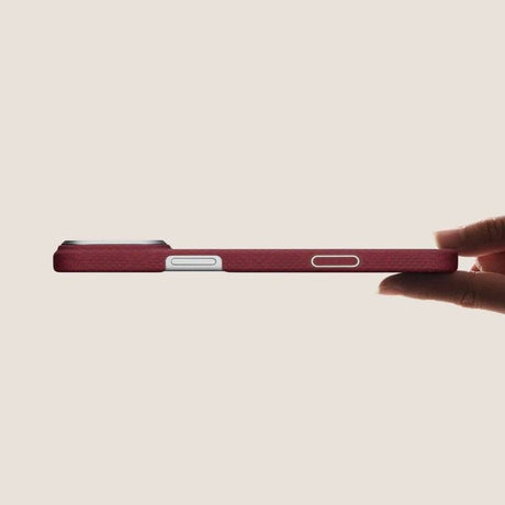 Magsafe Калъф за iPhone 16 Pro Max, Pitaka Edge Harvard Case Crimson, Червен (5)