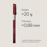 Magsafe Калъф за iPhone 16 Pro Max, Pitaka Edge Harvard Case Crimson, Червен (3)
