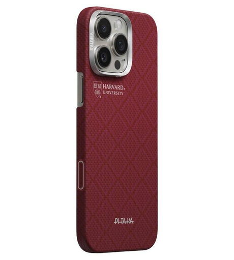 Magsafe Калъф за iPhone 16 Pro, Pitaka Edge Harvard Case Crimson, Червен