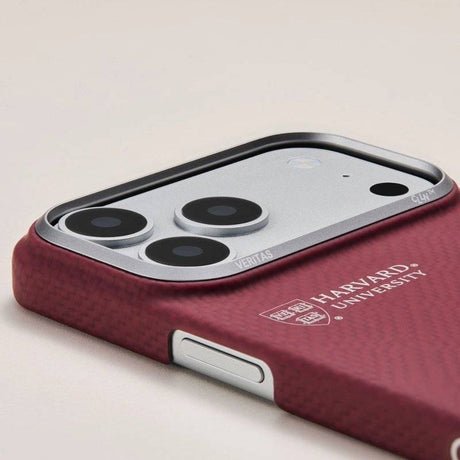 Magsafe Калъф за iPhone 17 Pro, Pitaka Edge Harvard Case Crimson, Червен (6)