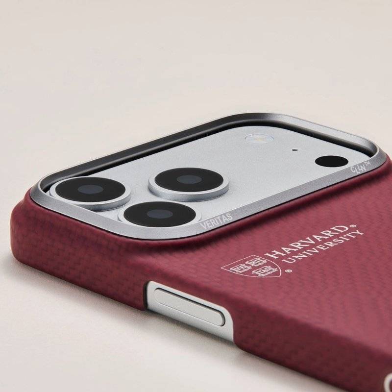 Magsafe Калъф за iPhone 17 Pro Max, Pitaka Edge Harvard Case Crimson, Червен (6)