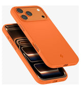 Magsafe Калъф за iPhone 17 Pro, Spigen Silicone Fit Mag Case, Оранжев (4)