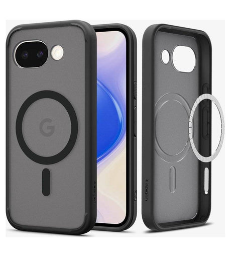 Magsafe Калъф за Google Pixel 10A, Spigen Ultra Hybrid Frost Case, Черен (3)