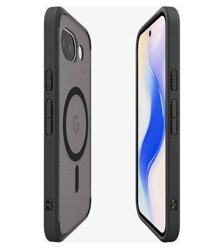 Magsafe Калъф за Google Pixel 10A, Spigen Ultra Hybrid Frost Case, Черен (4)