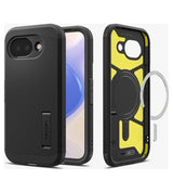 Magsafe Противоударен Калъф за Google Pixel 10A, Spigen Tough Armor Case, Черен (3)